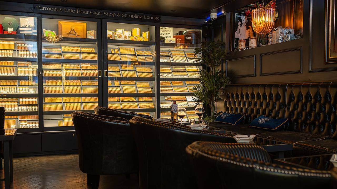 The walk-in humidor at La Sétima